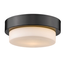 Golden Canada 1270-09 BLK - Wry Lighting Morgon 1-light Flush Mount in Matte Black